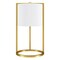 Homeroots 22" Brass Metal Table Lamp With White Drum Shade 524444 - alternate 1