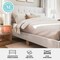 Martha Stewart Carmy King Upholstered Platform Bed, Tufted Wingback Headboard and Cushioned Siderails TW-B2503T-K-WH-MS - alternate 7