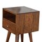 Homeroots 22" Brown Solid Wood Square One Drawer Nightstand 651486 - alternate 14