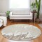 Homeroots 8' Ivory And Beige Round Abstract Washable Indoor Outdoor Area Rug 613634 - alternate 7