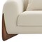 Homeroots 100" Cream Fabric Sofa With Wood Brown Legs 488842 - alternate 4