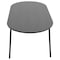 Leisuremod 82.7 in W, 29.5 in L, Manufactured Wood/Steel/PU Leather, Black/White TT84-CBL18-W - alternate 7