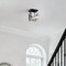 Jonathan Y Alessia 5 in. 1-Light Modern Contemporary Alabaster/Iron Cube LED Semi Flush Mount, White and Black M JYL1202C - alternate 10