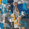 Homeroots 5' X 8' Charcoal Copper And Teal Blue Abstract Washable Indoor Outdoor Area Rug 599545 - alternate 6