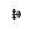 Jonathan Y Jules Edison 16.5" Cylinder 2-Light Iron/Seeded Glass Farmhouse Contemporary LED Wall Sconce, Oil Rub JYL7577B - alternate 1