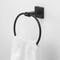 Gliderite Hardware Alpine Collection Towel Ring Matte Black Bathroom Hardware 9040-SQ-MB-1 - alternate 3