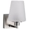 Nuvo Lune, 1 Light Vanity, Brushed Nickel Finish, Etched White Glass 60/8221 - alternate 6