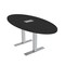 Skutchi Designs 6ft Oval Conference Table With Power | Harmony Series | 4 Person Meeting Room Table HAR-OVL-36X72-T-U999ST19-ESIL - alternate 1
