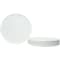 Homeroots White Six Piece Round Coupe Porcelain Service For Six Dinner Plate Set 483483 - alternate 2