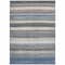 Homeroots 5' X 8' Denim Blue Beige And Taupe Striped Washable Indoor Outdoor Area Rug 618257 - alternate 6