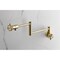 Kingston Brass Wall Mount Pot Filler Faucet with Knurled Handle, Brushed Brass KS4107RKZ - alternate 4