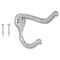 Prosource Coat and Hat Hook, 22 lb, 2-Hook, 1 in Opening, Zinc, Satin Chrome H62-B075 - alternate 1