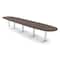 Skutchi Designs 18ft Conference Table With Power Unit | 18 Person Modular Boval Meeting Table | Harmony Series HAR-BOVL-48X216-T-H3041-NA - alternate 1