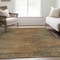 Homeroots 8' X 10' Terra Cotta Brown And Copper Abstract Washable Indoor Outdoor Area Rug 587233 - alternate 7