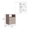 Homeroots 20" Gray Two Drawer Faux Wood Nightstand 543681 - alternate 8