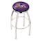 Holland Bar Stool Co 25" Chrome James Madison Swivel Bar Stool, Accent Ring L8C2C25JmsMad - alternate 1