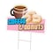 Signmission Coffee & Donuts Die Cut Yard & Stake outdoor plastic coroplast window, C-DC-1216-Coffee & Donuts19 C-DC-1216-Coffee And Donuts19 - alternate 1