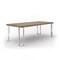 Homeroots 95" Walnut And Chrome Rectangular Manufactured Wood And Stainless Steel Dining Table 487374 - alternate 4
