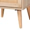 Baxton Studio Baird Mid-Century Modern Light Oak Brown Finished Wood and Rattan 2-Drawer Nightstand 176-11249-Zoro - alternate 9