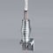 Safetywhips Warning Whip Base, Steel, 5.25 Length, Hot Plug (HP.1), 1/2 inch Lock washer & Hex nut. 519.30B - alternate 2