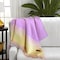 Homeroots Pink and Yellow Woven Acrylic Striped Throw Blanket With Fringe 534359 - alternate 4