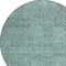 Homeroots 8' Teal Blue Round Geometric Washable Indoor Outdoor Area Rug 607508 - alternate 7