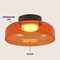 Jonathan Y Kalmar 12" Modern Minimalist Iron/Glass Dimmable Integrated LED Flush Mount, Orange/Black JYL7153A - alternate 7