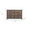 Homeroots 60" Gray Solid Wood Six Drawer Double Dresser 524110 - alternate 5