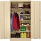 Tennsco Combo Wardrobe Storage Cabinet, 72 in H, 36 in W, 18 in D, Swing, Keyed, Champagne/Putty, 5 Shelves 7214PY - alternate 1