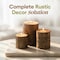 Vintiquewise Bark Wooden Pillar Tree Stump Tea Light Rustic Candle Holder , PK 3 QI003888.3 - alternate 6