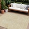 Homeroots 8' X 10' Gold And Beige Abstract Washable Indoor Outdoor Area Rug 594932 - alternate 1