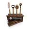 Picnic Time Family Of Brands NFL Miami Dolphins Sidecar 5-Piece Bar Tool Set, (Acacia Wood) 672-05-508-177-2 - alternate 3
