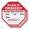 Signmission In Case of Emergency Please Save Ou, 6 inch X 6 inch, Plastic Sign, 2PK OC-P-2PACK-6-125 - alternate 1