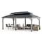Sunjoy 12x20 ft. Wood Gazebo, Outdoor Patio Steel Hardtop Gazebo, Black A102032641 - alternate 1