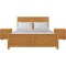 Homeroots Three Piece Oak Solid Wood Bedroom Set 523710 - alternate 1