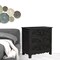 Homeroots 30" Black Solid Wood Distressed Three Drawer Nightstand 521194 - alternate 6