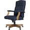 Boss Executive Navy Linen Chair With Driftwood Finish Frame B905DW-NV - alternate 1