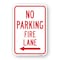 Signmission No Parking Fire Lane With Left Arrow, Heavy-Gauge Aluminum, 18" x 24", A-1824-25040 A-1824-25040 - alternate 1