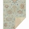 Homeroots 50" X 70" Linen Coffee And Teal Floral Microfiber Plush Throw Blanket 712405 - alternate 1