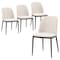 Leisuremod Tule Dining Side Chair with Velvet Seat and Steel Frame, Natural Wood/Beige, 4PK TCNW18BG4 - alternate 1