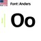 Aacc Self-Adhesive Vinyl Letter: o, Scale: 11 cm. Color: Black Font: Anders by, 4PK AACC-Anders-lo-Black-M11x4 - alternate 1