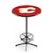 Holland Bar Stool Co 42" Black Calgary Flames Pub Table L216B4236CalFla - alternate 1