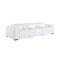 Homeroots 130" White Top Grain Leather Reclining Metal USB Sofa 720398 - alternate 8