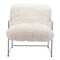 Homeroots 30" White And Black Sherpa And Upholstered Arm Chair 572295 - alternate 8