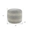Homeroots 18in Gray Polyester Round Striped Indoor Outdoor Pouf Ottoman 517441 - alternate 3
