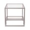 Homeroots 22" Nickel And Clear Glass And Steel Square End Table With Shelf 544208 - alternate 7