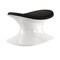 Homeroots 21" Black and White Wool And Fiberglass Contempo Footstool Ottoman 520801 - alternate 5
