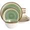 Gibson Elite Mayfair Bay 12 Piece Stoneware Dinnerware Set in Green 134000.12 - alternate 1