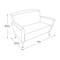 Office Star Products Lounge Seating Loveseat, Dillon Black SL50552-R107 - alternate 5