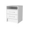 Homeroots 20" White Wood Two Drawer Nightstand 534901 - alternate 1